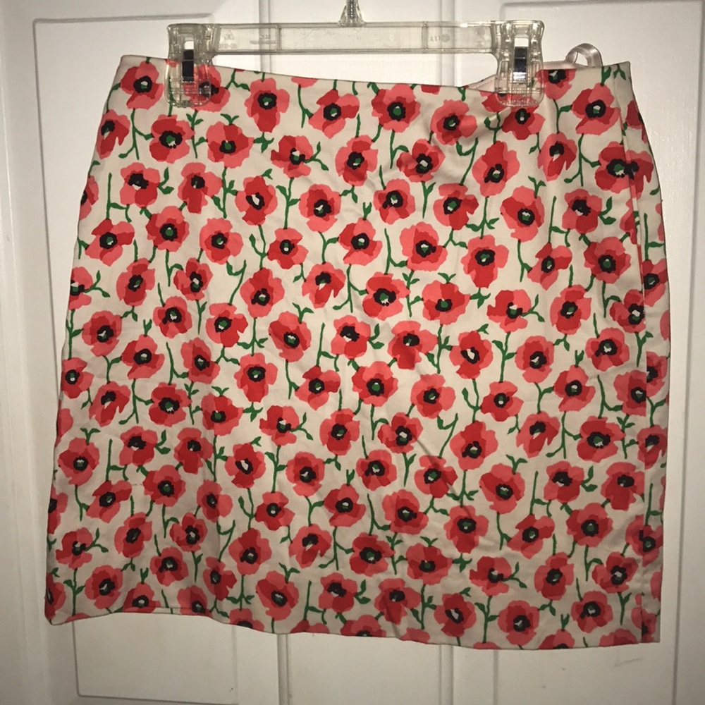 J Crew skirt 00 watercolor flower pattern